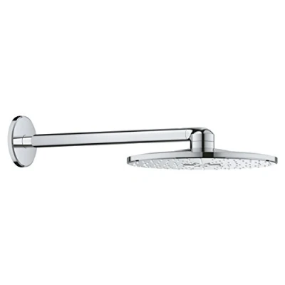 Immagine di Grohe 26475000 Soffione Rainshower Cosmopolitan 310 a 2 Getti con Braccio Parete, Cromo, Tondo, 400 mm