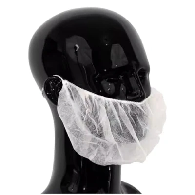 Immagine di Xara Copre Barbas Mentone monouso in TNT 12 g con elastico dopo Nuca Traspirante e resistente Ipoallergenici riciclabili Colore bianco Confezione da 100