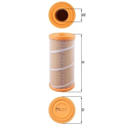Immagine di MAHLE ORIGINAL LX 7045 filtro aria 295,0 134,0 Cartuccia