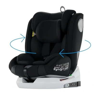 Immagine di Babify Onboard Seggiolone Auto Isofix I Size per Bambini da 0 Mesi 12 Anni, 40 150cm, Seduta Bimbi Regolabile e Reclinabile, rotazione di 360º, Gruppo 0, 1, 2, 3, Nero