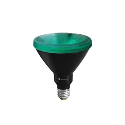 Immagine di PAR38 LED 15 W 230 V E27 30 verde IP65 lampada riflettore (possibilità di ricambio 60 80 W) per faretti da giardino, picchetti, lampade esterni