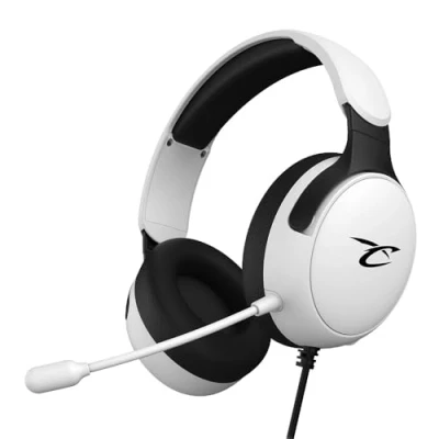 Immagine di Subsonic Cuffie da gioco Astra per PS5 PS4 PC Xbox, altoparlanti 40 mm, gaming con microfono inclinabile, controllo del volume integrato e pulsante mute Bianco nero