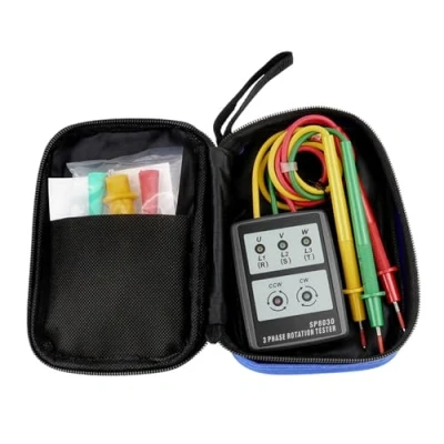 Immagine di 3 Sequenze di Fase Rotazione Tester Rilevatori Meter Indicatori con LED Sequencer 60V 600V 20Hz 400Hz