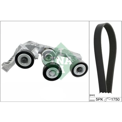 Immagine di INA 529 0081 10 Kit cinghie Poly V Controllare corsa libera generatore ed ev. sostituire MERCEDES BENZ: Classe A