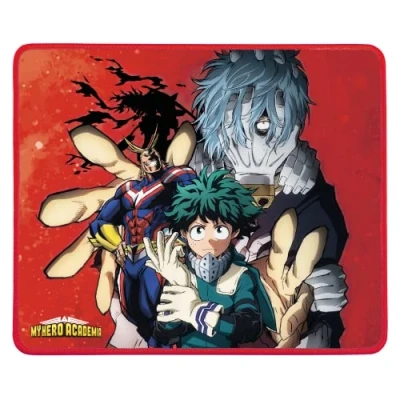 Immagine di Konix My Hero Academia Tappetino per mouse gaming 32 x 27 cm Base antiscivolo Superficie in silicone 3D Giallo