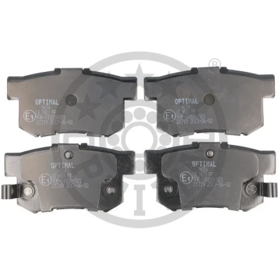 Immagine di OPTIMAL BP 09654 Kit pastiglie freno Assale posteriore con segnalatore acustico usura HONDA: CIVIC 6 Hatchback, Integra II Coupe, 7 Hatchback