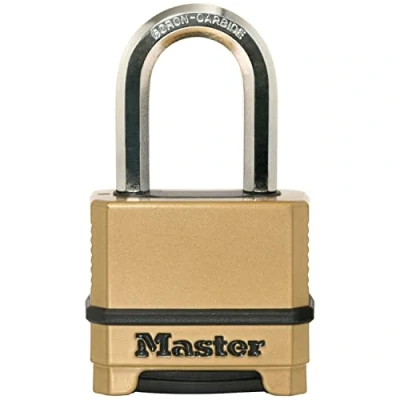Immagine di MASTER LOCK Lucchetto ad Alta Sicurezza [Combinazione] [Arco Lungo] [Zinco] [Esterno] M175EURDLF Ideale per Portali, Garage, Sconto