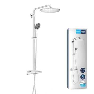 Immagine di GROHE QUICKFIX Vitalio Joy 310 Sistema doccia con miscelatore termostatico, Cromo e mensola portasapone