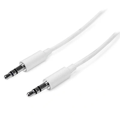 Immagine di StarTech.com Cavo audio stereo slim da 3,5 mm bianco 2 m, M/M