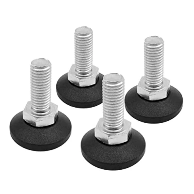 Immagine di Design61 4 viti di regolazione, diametro 38 mm, con vite regolazione zincata M12 x 30 mm (piede girevole)