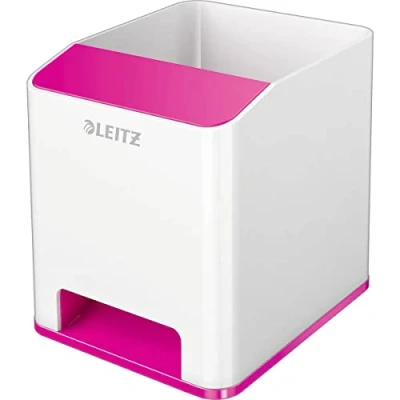 Immagine di LEITZ WOW Portapenne con amplificatore del suono Dual Color Bianco / Fucsia metall. 53631023