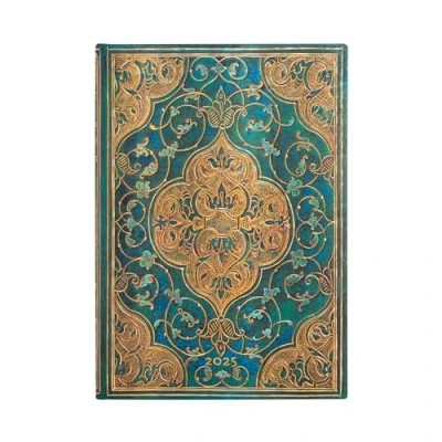 Immagine di Paperblanks Agende 13 Mesi 2025, Cronache Turchesi, Midi, Orizzontale, Chiusura con Fascia Elastica