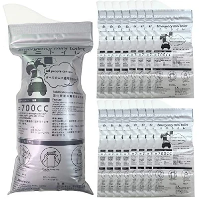 Immagine di Alled Sacco Urina Monouso 700ml, 16 Pcs Sacchetti Urine Vomito Orinatoio Pipì WC Borse Confezioni Super Assorbenti Toilette da Viaggio Camping Sacchetto dei Rifiuti per Anziani, Donne, Uomini, Bambini