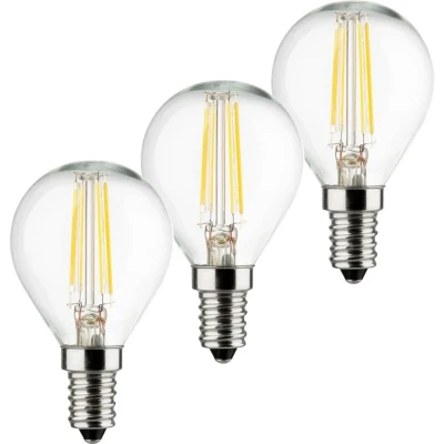 Immagine di Müller Licht 400293 LED (monocolore) ERP E (A G) E14 Forma di goccia 4 W = 40 Bianco caldo 3 pz.
