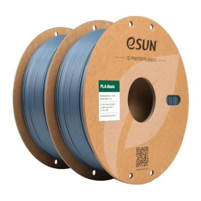 Immagine di eSUN filamento PLA 1,75 mm, di Basic per stampante 3D Precisione dimensionale +/ 0,03 1 kg bobina, 2 bobine stampa 3D, Grigio