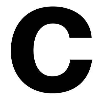 Immagine di Adesivo con lettera C di colore nero, altezza 10 cm, numero casa autoadesivo, da incollare, per esterni, cassetta delle lettere, porta I resistente alle intemperie, kfz_673_c