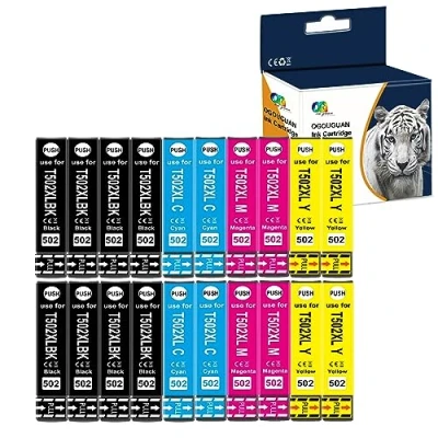 Immagine di Licai 502XL Cartucce d&#039;inchiostro compatibili per Epson 502 XL Workforce WF 2860DWF 2865DWF (WF 2860 WF2865) Expression Home XP 5100 5105 (20pcs)