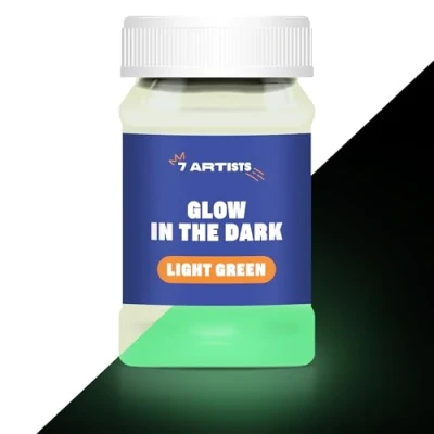 Immagine di 7 Artists Vernice Fluorescente al Buio Verde Chiaro 100 ml Fosforescente Colori Fluorescenti Glow in the Dark Paint Pittura Fluo