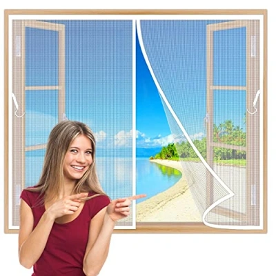Tenda Zanzariera Magnetica 16 Magneti 120x230 cm per Porte e Finestre