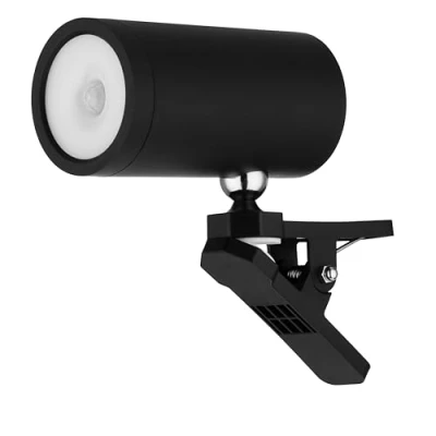 Immagine di REV Lampada da parete a LED con batteria e rilevatore di movimento, 180 lm, senza fili, dimmerabile, girevole 360, ideale per campeggio, garage cantina, IP54, colore: nero