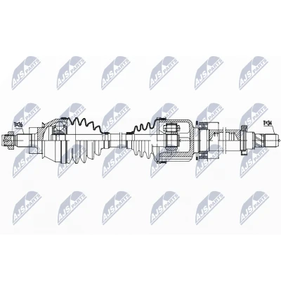 Immagine di NTY NPW BM 158 Albero motore / Semiasse Assale anteriore Dx 919 MINI: Hatchback