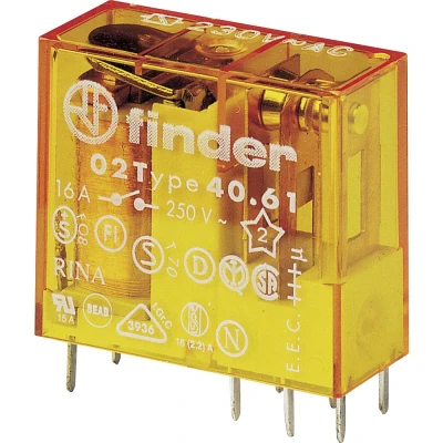Immagine di Finder 40.61.8.230.4300 Relè per PCB 230 V/AC 16 A 1 NA pz.