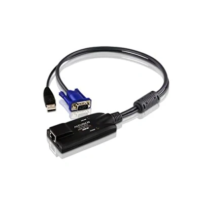 Immagine di ATEN KVM Adattatore [1x Spina VGA, A USB 2.0 1x Presa RJ45] 0.20 m Nero