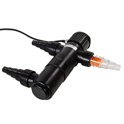 Immagine di AQUAFORTE GUV 211 UV C, Max. Stagno 12 m3, Portata ottima 1,7 m3/Ora, 11 Watt, alloggiamento con Attacco Quick Lock, Dotato di 3 connettori: capezzoli da 20/25/32/40 mm e Vetro