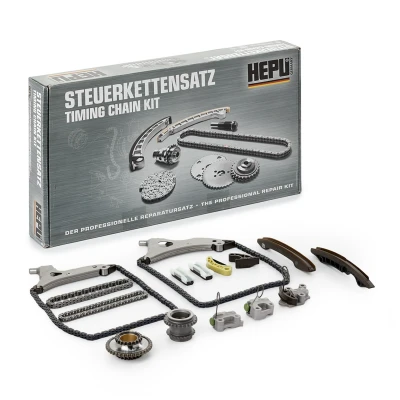 Immagine di HEPU 21 0565 Kit Catena distribuzione con ingranaggio albero intermedio, comando dentata, chiusa, Simplex