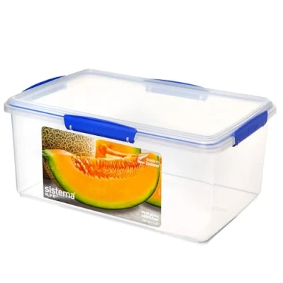 Immagine di Sistema Contenitore per alimenti KLIP IT 9,6 L frigorifero/congelatore impilabile e ermetico con coperchio plastica senza BPA clip blu 1 pezzo
