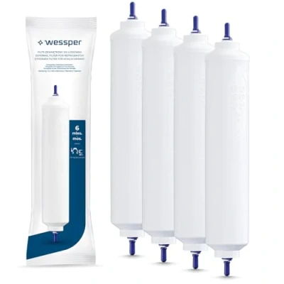 Immagine di Wessper Filtro dell’acqua di ricambio, per frigorifero, compatibile con SAMSUNG DA29 10105J, DA2910105J, HAFEX/EXP, HAFEX EXP 5231JA2010B, 5231JA2010C, HAIER 0060823485A, WHIRLPOOL USC100 4 pezzi
