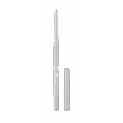 Immagine di 3INA MAKEUP The 24h Automatic Eye Pencil 918 Argento Matita a Lunga durata Impermeabile Formula pigmentata Texture cremosa Pennello e temperino Punta precisa Vegan Cruelty Free
