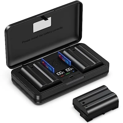 Immagine di Kit di ricarica multifunzione per batteria EN EL15 compatibile con Nikon Z6 Z7 V1 D750 D7500 D850 D7000 D7100 D7200 D500 ecc