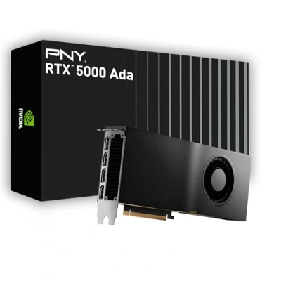 Immagine di PNY NVIDIA RTX 5000 Ada Generation 32GB GDDR6 PCI Express 4.0 Dual Slot 4X DisplayPort, 8K Support, Ventola attiva ultraleggera