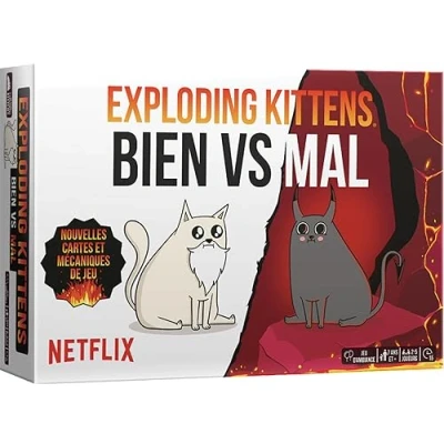 Immagine di Asmodee Exploding Kittens: Bien vs Mal Giochi da tavolo di carte d&#039;atmosfera per famiglie e bambini a partire dai 7 anni 2 5 giocatori Versione francese