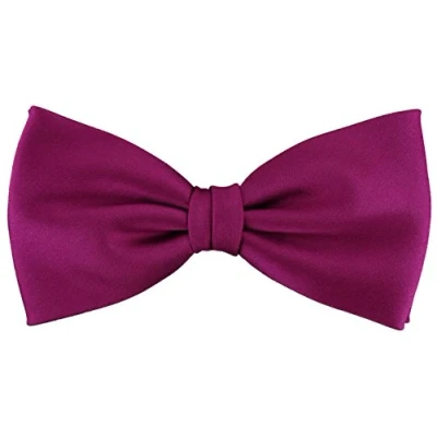 Immagine di TigerTie prebonded Papillon porpora magenta fucsia Uni monocromatico + box