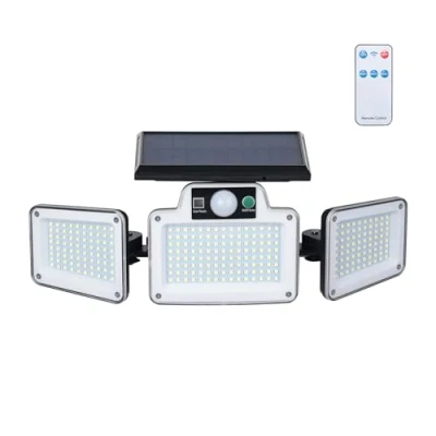Immagine di GRIFEMA GD202 Lampada solare da esterno con sensore di movimento, [280 LED/ 3 modalità/ 2400 mAh], Faretto telecomando, IP65 impermeabile per giardino, garage