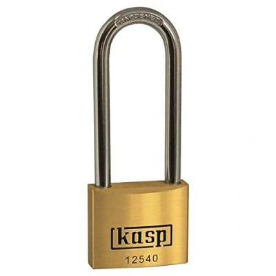 Immagine di Kasp K12540L63A1 Lucchetto in ottone premium, 40x63 mm, arco lungo, a chiave unica