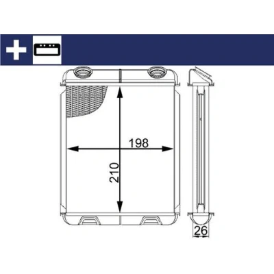 Immagine di MAHLE ORIGINAL AH 21 000S Radiatore Riscaldamento con parti annesse