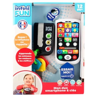 Immagine di Infini Fun Il mio Duo High Tech telefono + chiavi Un e ultra realistiche! Giocattoli d&#039;imitazione Multi apprendimento da 12 mesi