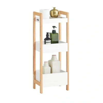 Immagine di SoBuy Scaffale salvaspazio e Multifunzionale per Cucina o Bagno, con Tre Ripiani, L28*P20*A74cm, FRG226 F