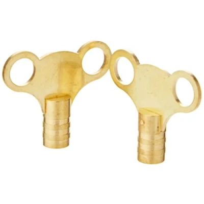 Immagine di Bulk Hardware BH02832 Chiave per Termosifone, Tipo a Orologio con Impugnatura Farfalla, Ottone Piena, Bianco, Set di 2