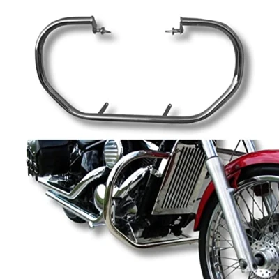Immagine di BM UK VN800 Protezione Motore in acciaio inox per barra degli urti Moto Highway Engine Crash Bar Protector Kawasaki VN 800 Vulcan