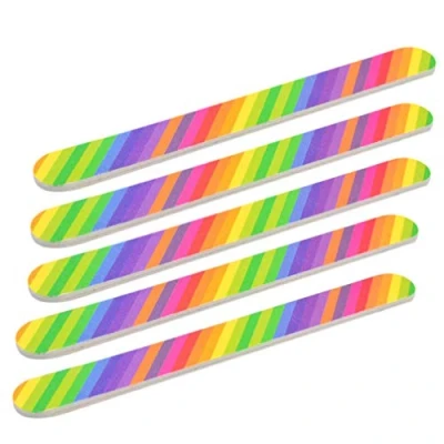 Immagine di Lima per unghie 20 lime arcobaleno a doppia faccia stampate buffer strumenti manicure