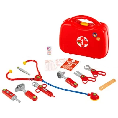 Immagine di Theo Klein 4383 Valigetta del Dottore, Medico con stetoscopio, termometro, siringa e Pratica Maniglia di Trasporto, 28 cm x 9,5 22 cm, Giocattolo per Bambini a Partire dai 3 Anni