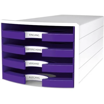 Immagine di HAN IMPULS 2.0 1013 57 Cassettiera Bianco DIN A4, C4 Numero cassetti: 4