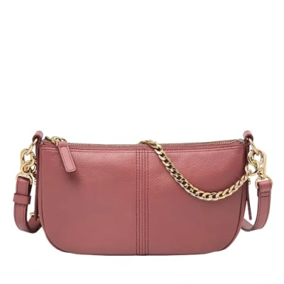 Immagine di Fossil Jolie borsa da donna, LiteHide™ baguette in pelle rosa, L: 21,6 cm, 6,4 H: 11,4 ZB1877665