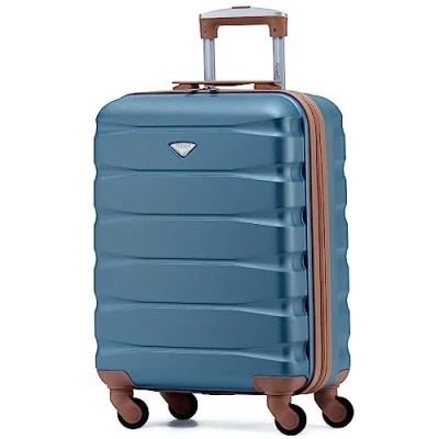 Immagine di Flight Knight Valigie Rigide in ABS Leggere a 4 Ruote Bagaglio mano approvato per oltre 60 compagnie aeree tra cui easyJet, Jet2 e dimensioni massime Ryanair (Priorita) 55x40x20cm
