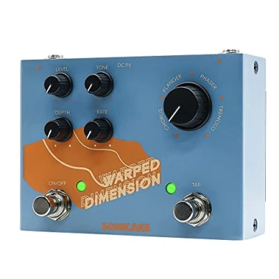 Immagine di SONICAKE Effetti a pedale per chitarra di modulazione 4 modalità chorus, flanger, phaser e tremolo digitale Warped Dimension
