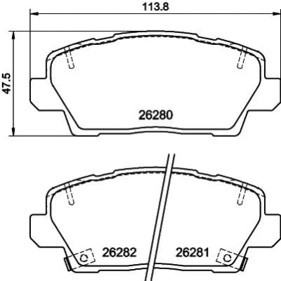 Immagine di HELLA 8DB 355 040 841 Kit pastiglie freno con segnalatore acustico usura accessori KIA: Picanto III